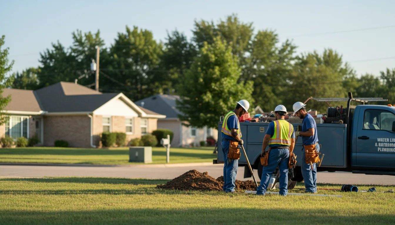 Residential water line and bathroom plumbing service in Frankfort, KY